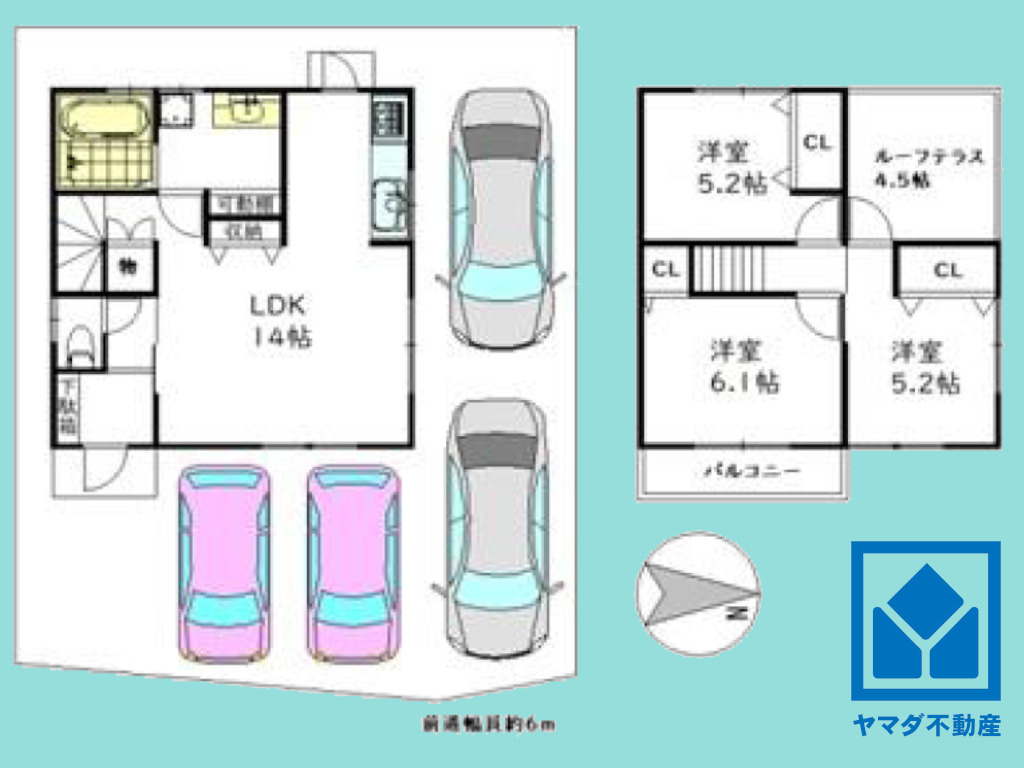 伏見区深草鞍ケ谷の間取り