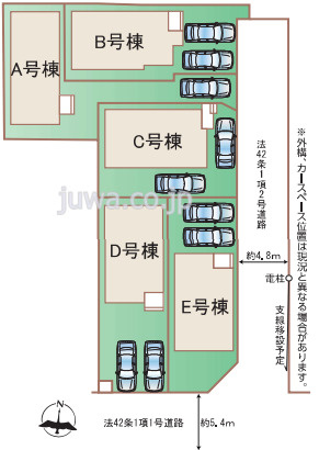 【新築分譲住宅】新座市栄3丁目の区画図