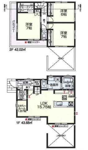三鷹市上連雀７丁目 中央線 三鷹駅 新築戸建の間取り