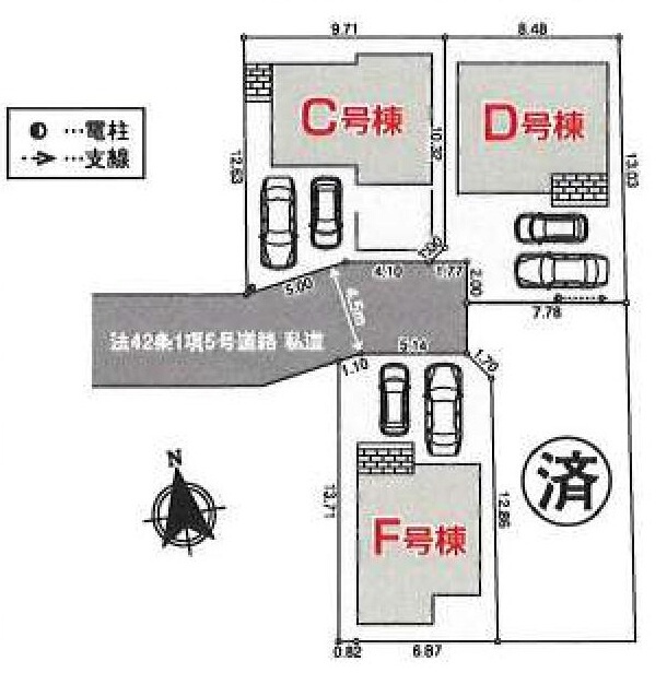 三鷹市上連雀７丁目 中央線 三鷹駅 新築戸建の区画図