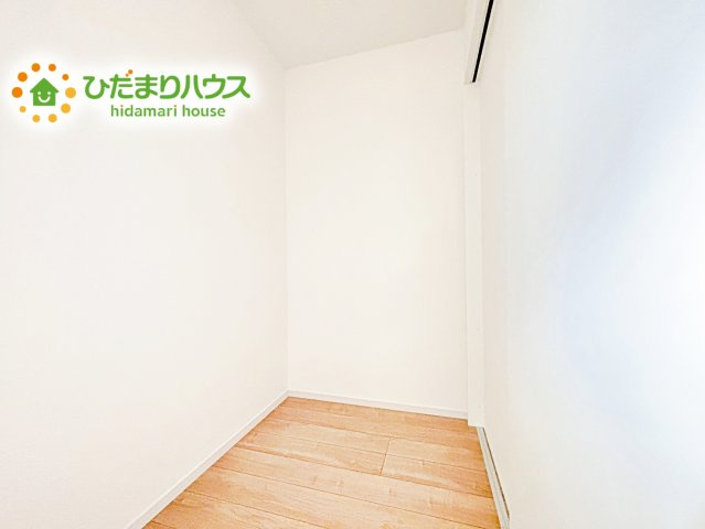 【収納】 | 水戸市平須町1期　新築戸建 | ゆったりとした洗面所には物入れを完備！タオルや洗剤をしまえます(^^)/