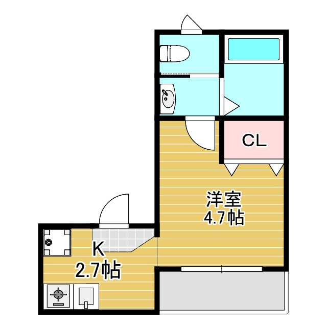 トラスト石橋ストリートビルⅡの間取り