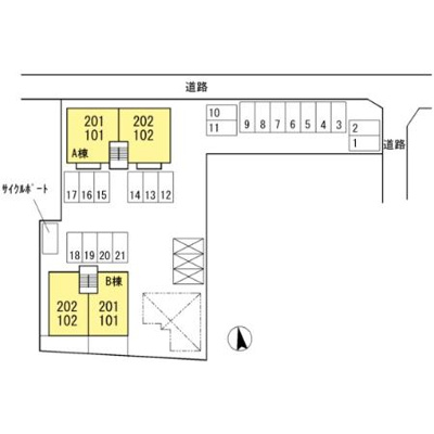 【区画図】 | シエル・クレール B棟