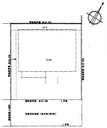 川越市広栄町　建築条件なし売地　東武東上線『川越駅』徒歩20分　【大塚小学区】の区画図