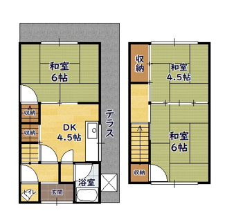 【間取り】 | 北新東町貸家