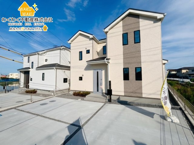 島田市中河　新築住宅の前面道路含む現地写真|【全2棟】2026年5月下旬撮影