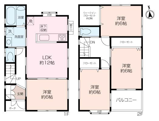 ～２路線４駅の利用可能～全居室６帖以上での快適な暮らしの画像