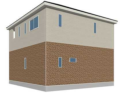 広島市安佐北区落合南３丁目　新築一戸建て(全2棟)の外観パース