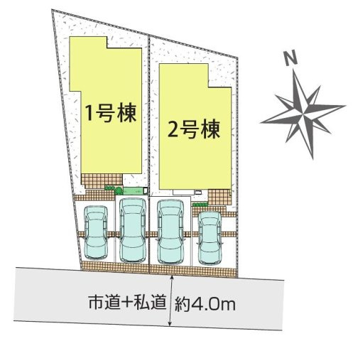 【内覧動画公開中！】西東京市住吉町４丁目 西武池袋線 ひばりヶ丘駅 新築戸建の区画図