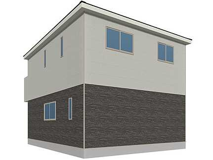 広島市安佐北区落合南３丁目　新築一戸建て(全2棟)の外観パース