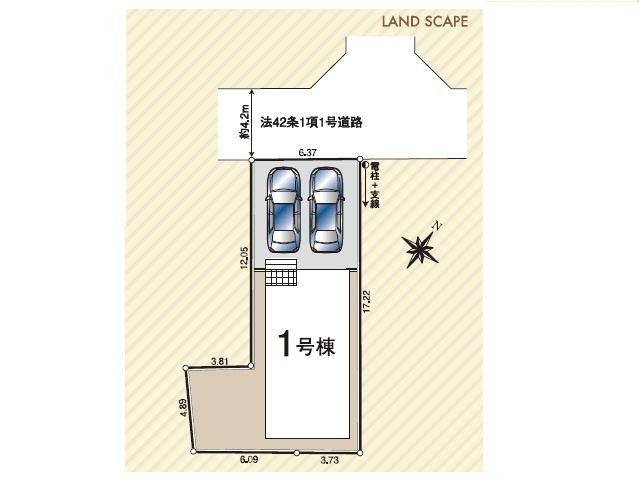 【区画図】 | 鶴ヶ島市中新田第５　全１棟 | 全1棟