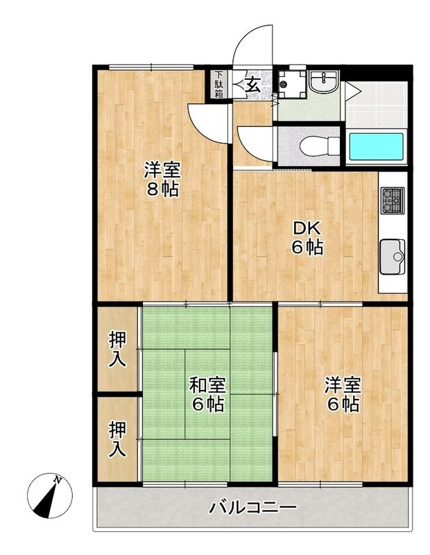 【間取り】 | アメニティパレスワタナベ