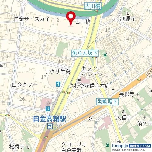 白金ザ・スカイ 東棟の地図