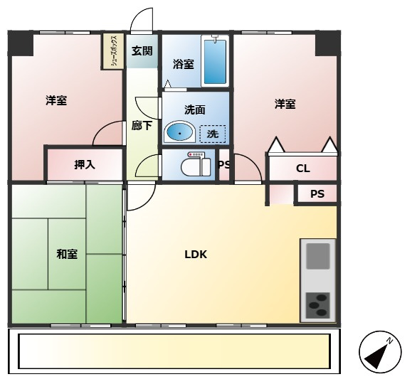 【間取り】 | 三愛シティライフ空港南2