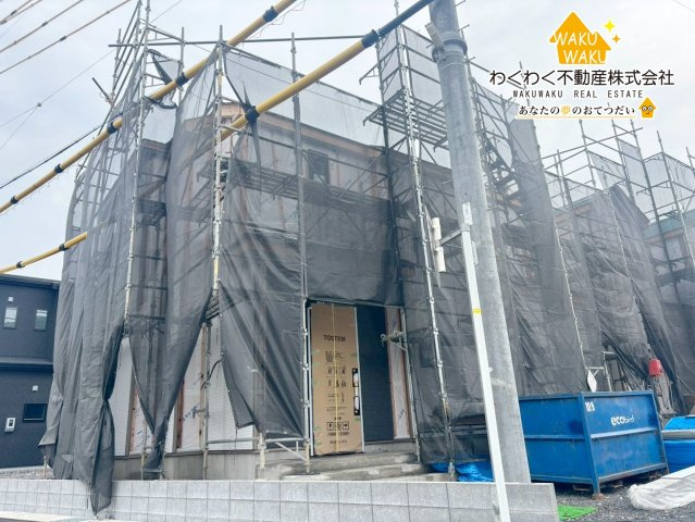 島田市中河　新築住宅の外観|【B号棟】2026年4月上旬撮影
北東角地、駐車3台可能です♪