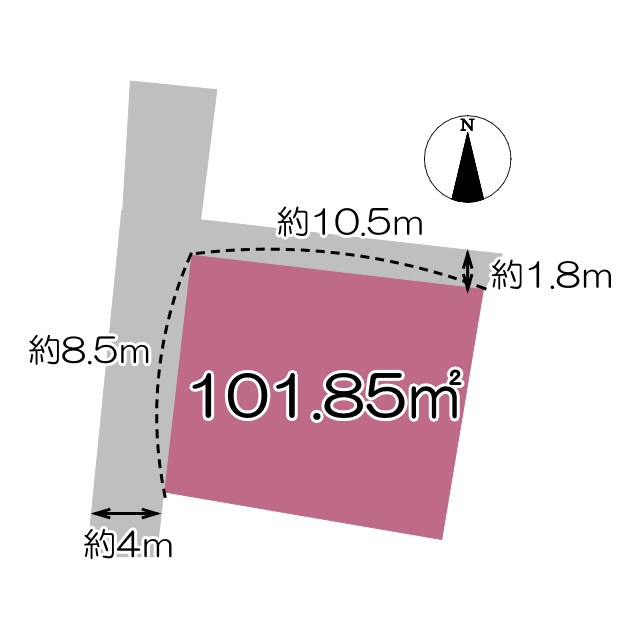 売土地　富士市中之郷の土地図|土地図です。