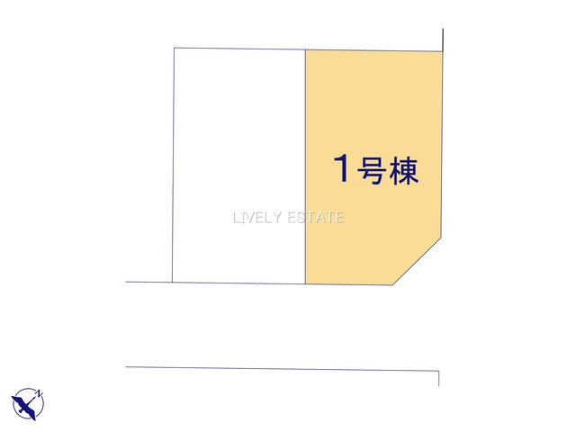 越谷市大沢 新築分譲住宅 全2棟 1号棟の区画図