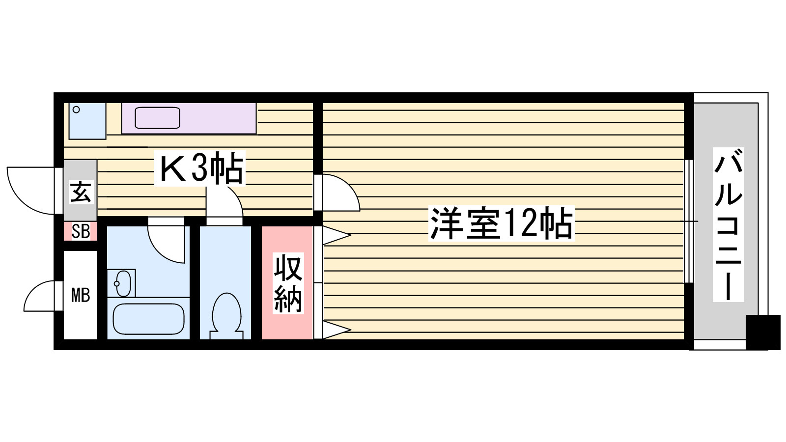 ヴィラ・ソレイユの間取り