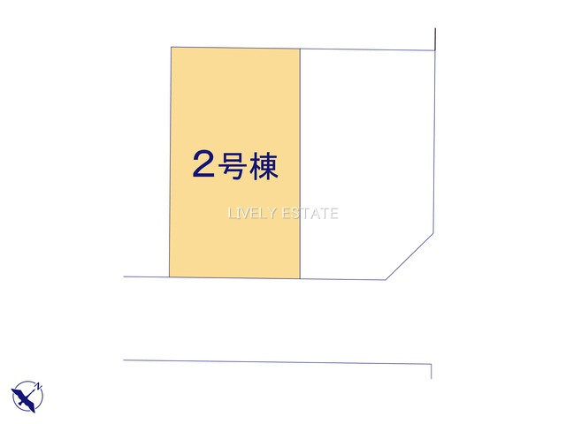 越谷市大沢 新築分譲住宅 全2棟 2号棟の区画図