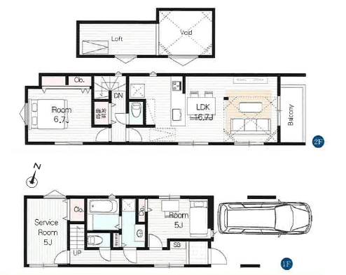 【間取り】 | 練馬区田柄３丁目　新築戸建て | ロフトは収納としても趣味のスペースとしても使えて便利！