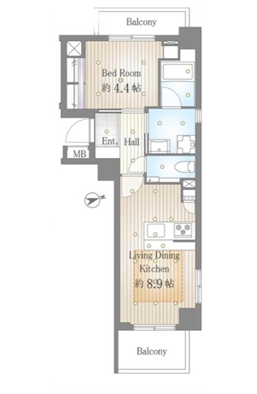 【間取り】 | ★仲介手数料無料★ライオンズプラザ東麻布(現金の価値が減少している中、インフレに強い資産に移行してください）