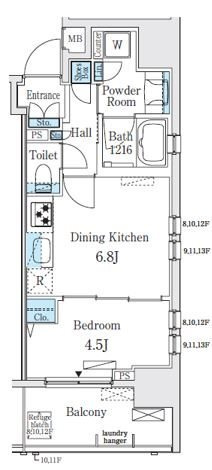 レジディア大手町北の間取り