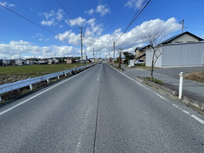 【前面道路含む現地写真】 | 寒河江市西根長面　倉庫・作業場