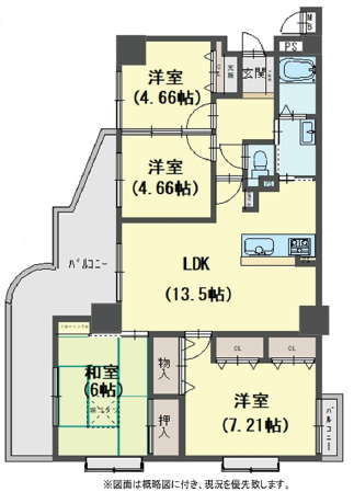 【間取り】 | リベール明石魚住　2階 | 2階3LDKです。
