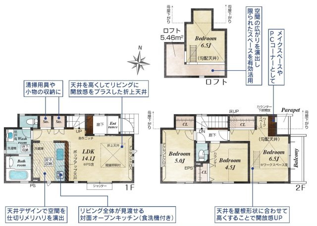 西東京市南町２丁目 西武新宿線 田無駅 新築戸建の間取り