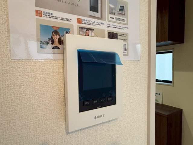 川口市戸塚鋏町1期　新築一戸建て　1号棟のセキュリティ|モニター付きインターホン