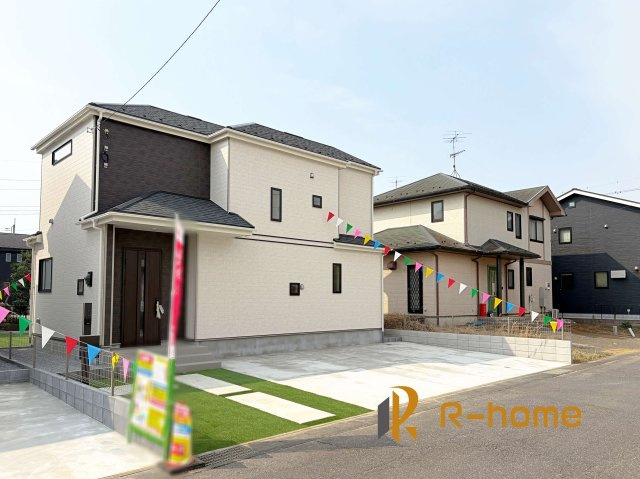 土浦市おおつ野6丁目　新築戸建て　A号棟の外観|ご予約を頂ければ、『平日』はもちろん『早朝』や『夜間』もご見学可能です♪お気軽にお申し付けください♪