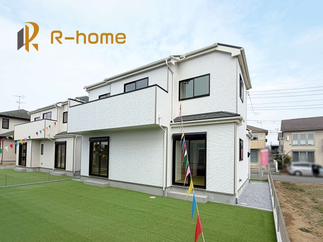 土浦市おおつ野6丁目　新築戸建て　B号棟の外観|建物完成いたしました！ご予約で『平日』や『夕方』などでもご見学可能です！