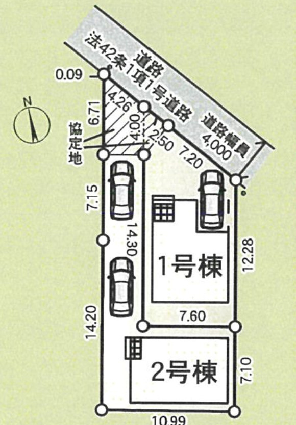 川口市東内野　第15　新築一戸建て　1号棟の区画図|１号棟