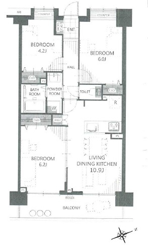 【間取り】 | ベルポート朝霞弐番館