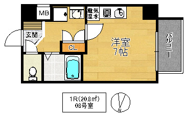 東大阪市川俣１丁目の賃貸マンションの間取り