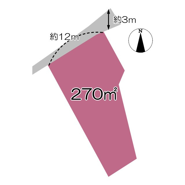 売土地　富士市天間の土地図|土地図です。