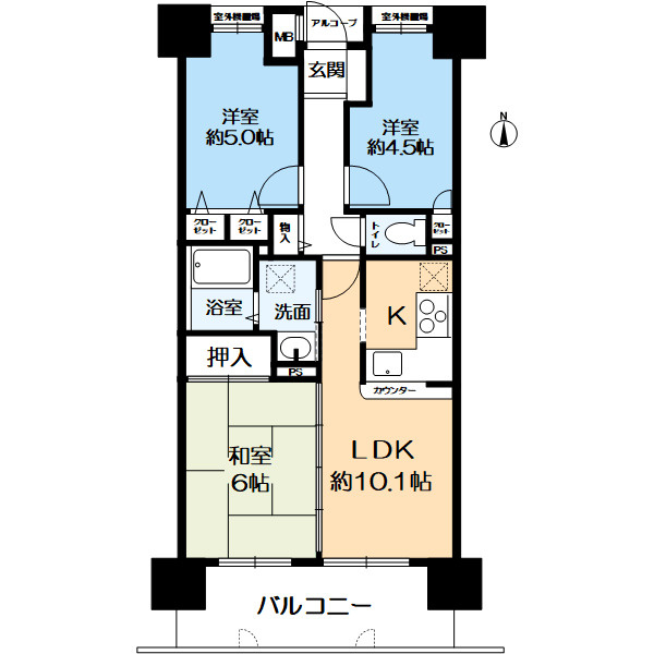 プレステージ明石駅前Ⅱの間取り