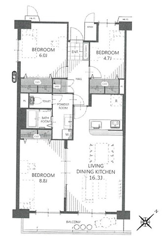 【間取り】 | 東武みよしみずほ台サンライトマンションB棟