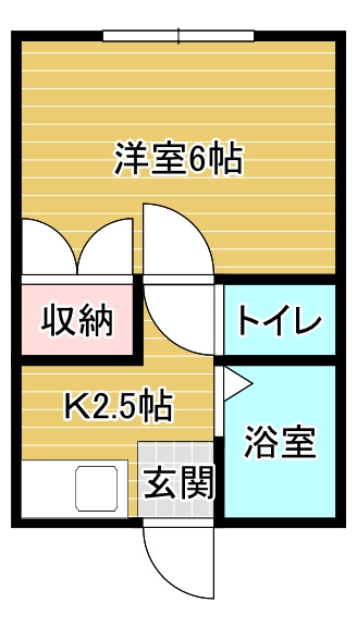 長岡市中沢２丁目のアパートの間取り