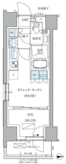 【間取り】 | パークアクシス品川天王洲アイル