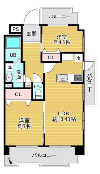 【間取り】 | ベル・アーバニティ東淀川
