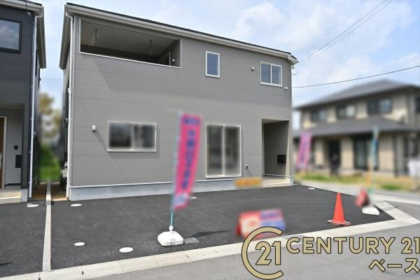 クレイドルガーデン大中 １号棟 ／新築一戸建の前面道路含む現地写真|前面道路約５ｍでお車の出し入れも楽々！