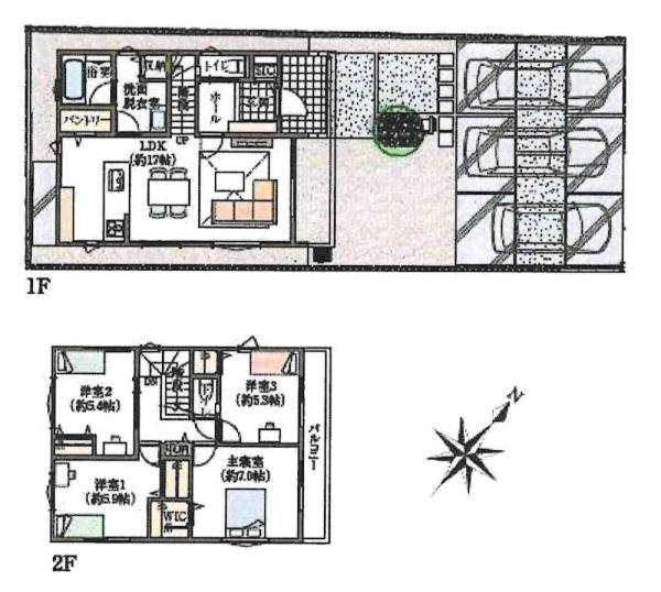 岡崎市中島町　全3棟・1号棟