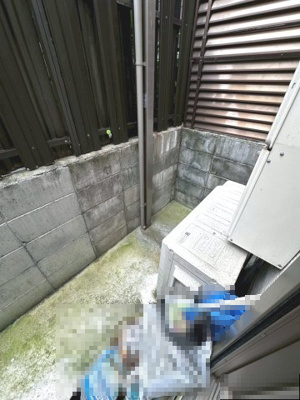 【庭】 | 小倉町蓮池　中古戸建 | キッチンから出れるのでちょっとしたゴミ置き場にも◎