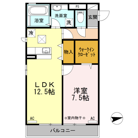 ＭＤＰマンション矢巾　Ｂの間取り