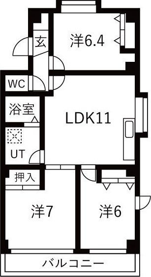 プリミエール藤江Ⅰの間取り