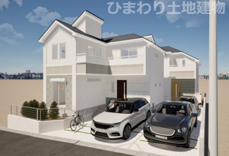【外観】 | 保土ケ谷区新井町  2号棟 5期 | イメージパース（完成時に現況と異なる場合は現況優先となります）