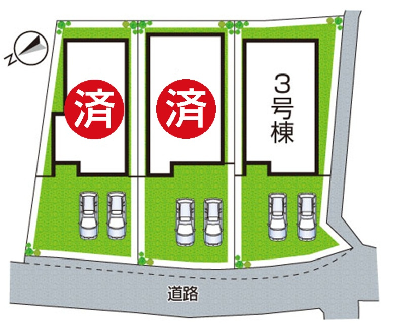 神戸市垂水区名谷町　第2期　新築一戸建ての区画図|全3区画