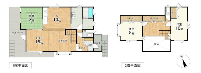 吹抜け×元カフェ♪【釧路町中央4丁目】大容量収納の広々40坪住宅！の間取り