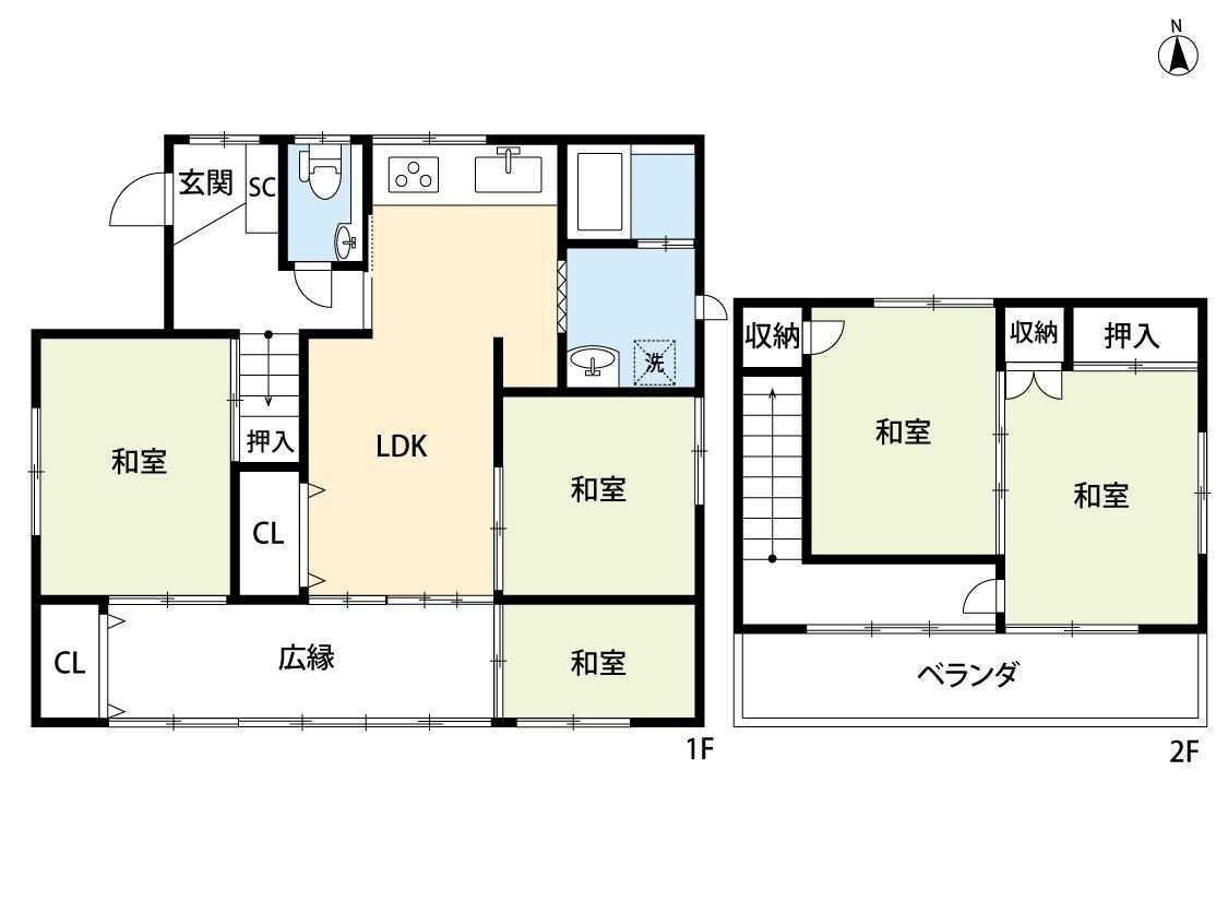 山之神町貸戸建の間取り